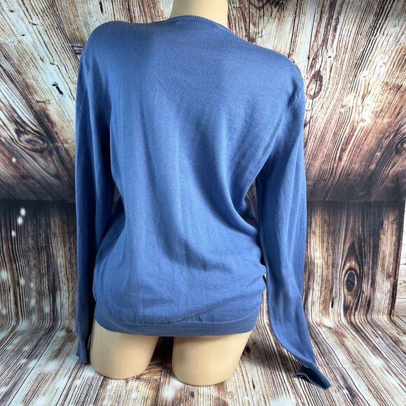 Ralph Lauren Sport Womens Size L?? X Large?? Blue Lightweight Sweater Top - Picture 3 of 9